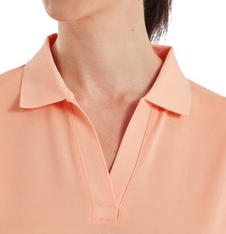 FootJoy Texture Knit Herren Poloshirt, desert peach/white