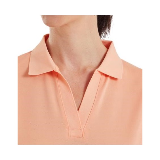 FootJoy Texture Knit Herren Poloshirt, desert peach/white