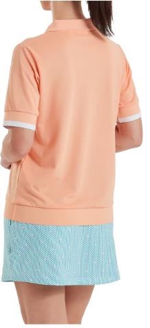 FootJoy Texture Knit Herren Poloshirt, desert peach/white
