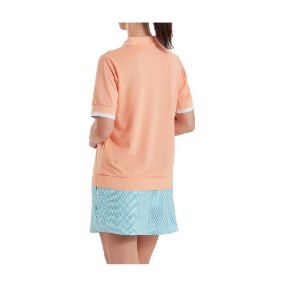 FootJoy Texture Knit Herren Poloshirt, desert peach/white