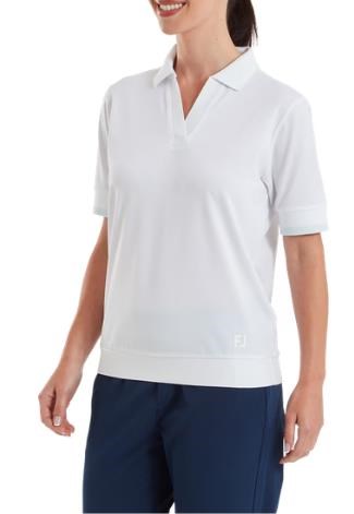 FootJoy Texture Knit Herren Poloshirt, weiss