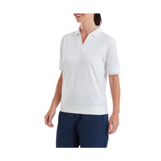 FootJoy Texture Knit Herren Poloshirt, weiss
