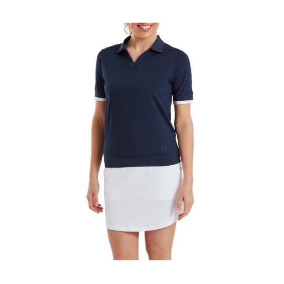 FootJoy Texture Knit Damen Poloshirt, dunkelblau