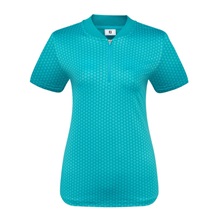 FootJoy Zip Blade Damen Poloshirt, tonal tile blue print