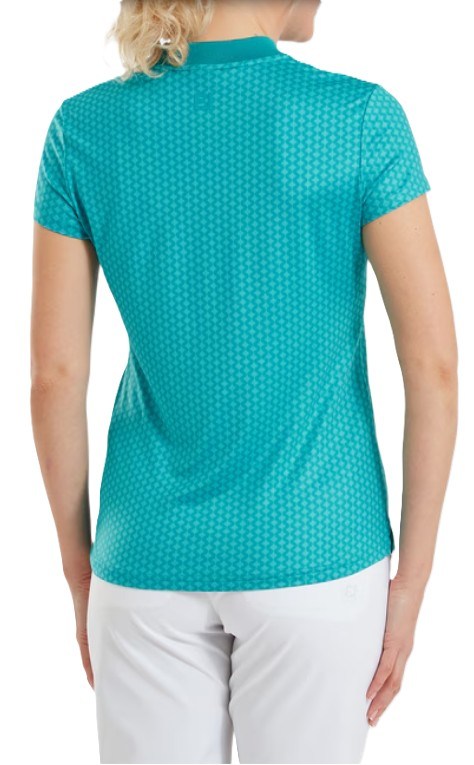 FootJoy Zip Blade Damen Poloshirt, tonal tile blue print