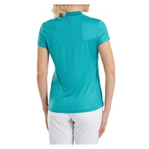 FootJoy Zip Blade Damen Poloshirt, tonal tile blue print