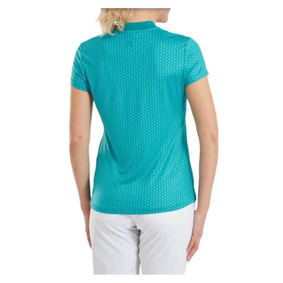 FootJoy Zip Blade Damen Poloshirt, tonal tile blue print