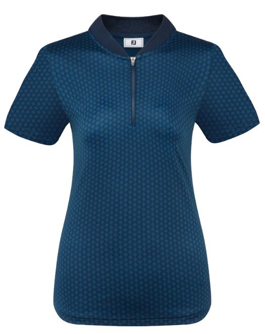 FootJoy Zip Blade Damen Poloshirt, tonal tile navy print