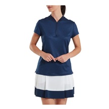 FootJoy Zip Blade Damen Poloshirt, tonal tile navy print