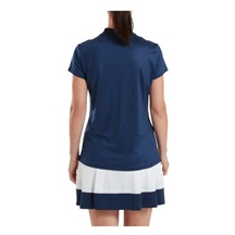 FootJoy Zip Blade Damen Poloshirt, tonal tile navy print