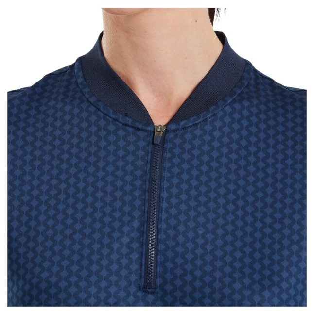 FootJoy Zip Blade Damen Poloshirt, tonal tile navy print