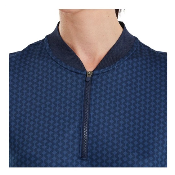 FootJoy Zip Blade Damen Poloshirt, tonal tile navy print