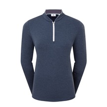 FootJoy 1/4 Zip Blade Collar Midlayer Damen Sweatshirt, navy/dusty violet/glacial blue