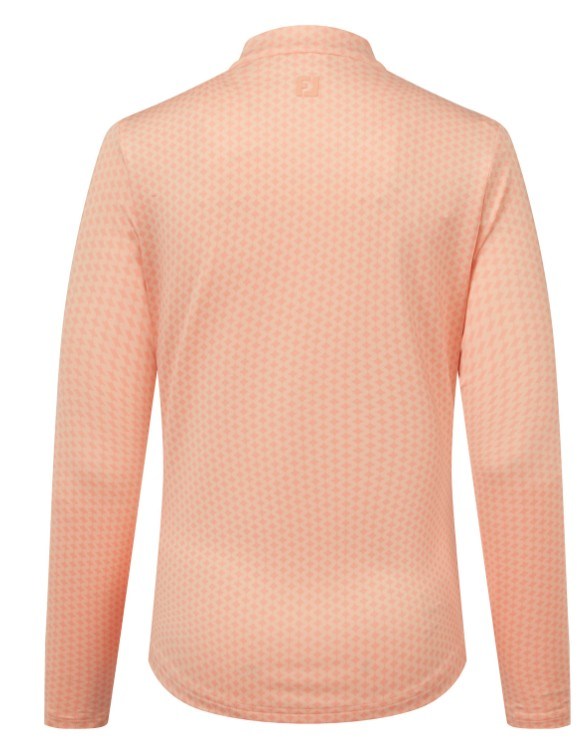 FootJoy MIDLAYER FULL ZIP PRINTED Damen Sweatshirt, desert peach