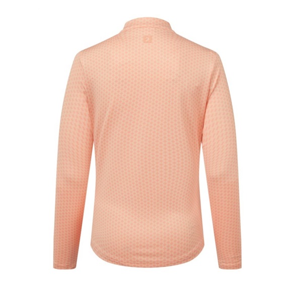 FootJoy MIDLAYER FULL ZIP PRINTED Damen Sweatshirt, desert peach