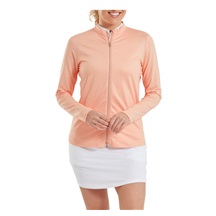 FootJoy MIDLAYER FULL ZIP PRINTED Damen Sweatshirt, desert peach