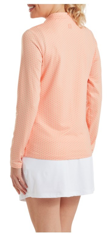 FootJoy MIDLAYER FULL ZIP PRINTED Damen Sweatshirt, desert peach