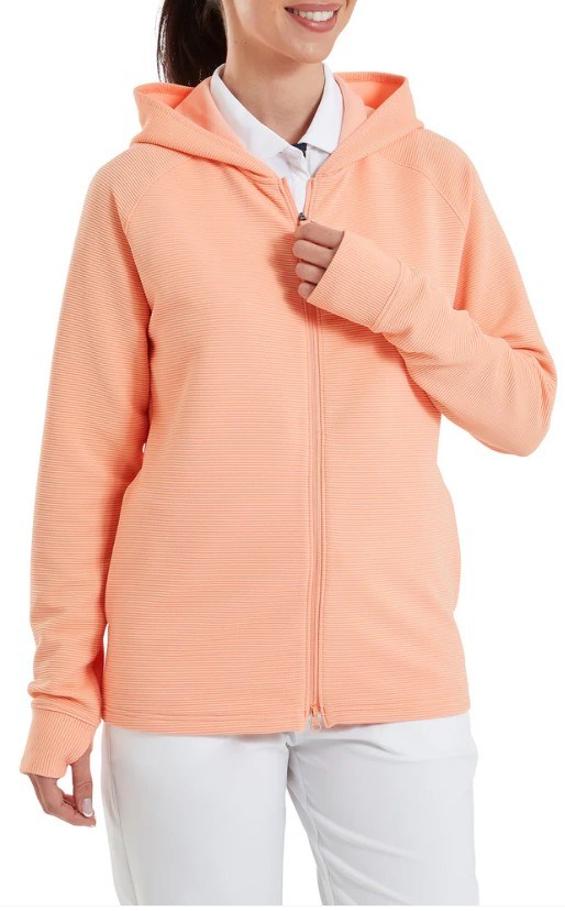Footjoy Full-Zip Ottoman Hoodie Damen Sweatshirt, desert peach