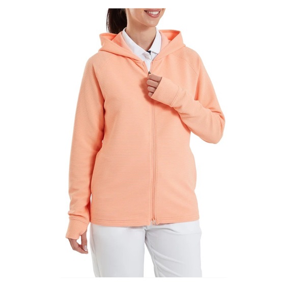 Footjoy Full-Zip Ottoman Hoodie Damen Sweatshirt, desert peach