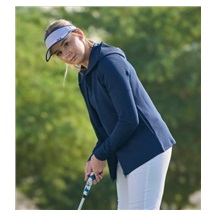 Footjoy Full-Zip Ottoman Hoodie Damen Sweatshirt, dunkelblau