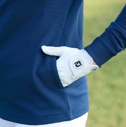 Footjoy Full-Zip Ottoman Hoodie Damen Sweatshirt, dunkelblau