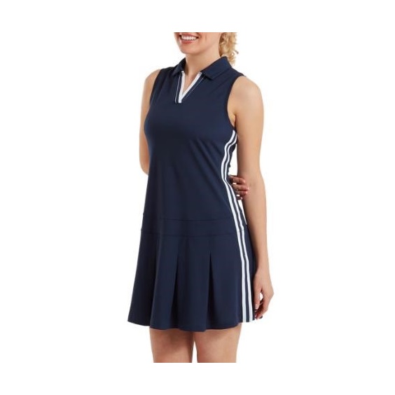 FootJoy Pleated Golfkleid, dunkelblau/weiss