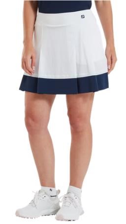 FootJoy Pleated Golfrock weiss/dunkelblau
