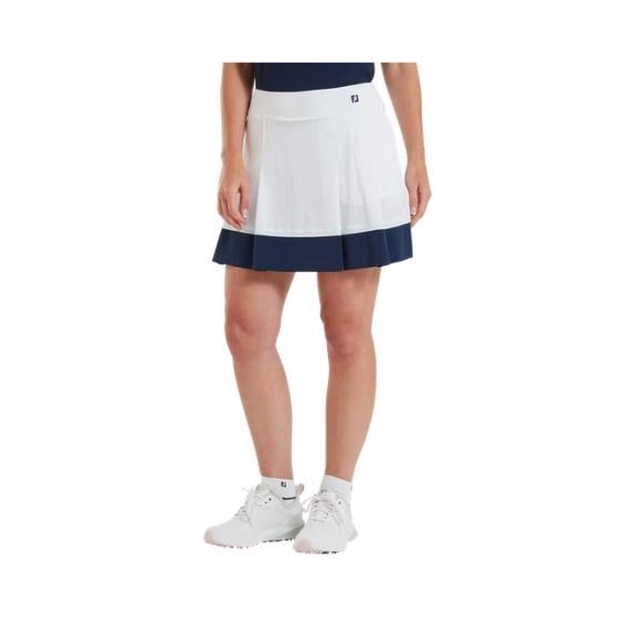 FootJoy Pleated Golfrock weiss/dunkelblau