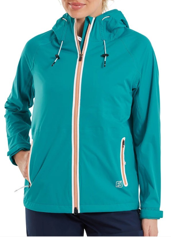 FootJoy HydroKnit Wasserdichte Damenjacke, blue/white/desert peach