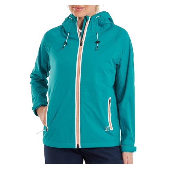 FootJoy HydroKnit Wasserdichte Damenjacke, blue/white/desert peach