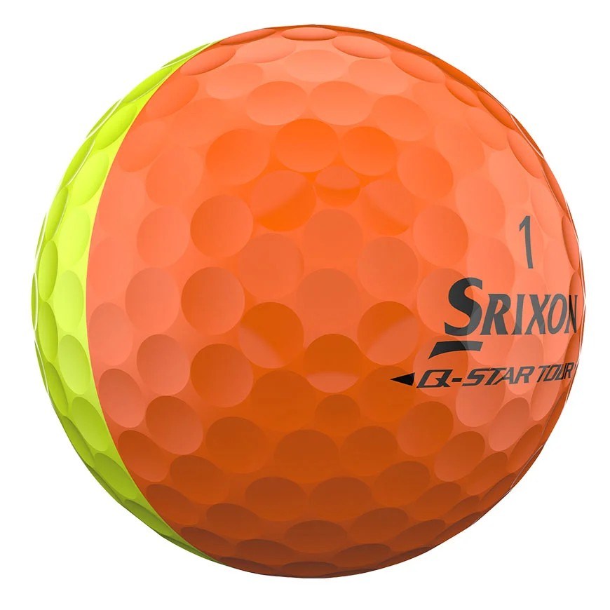 Srixon Q-Star Tour Divide Golfbälle, gelb/orange