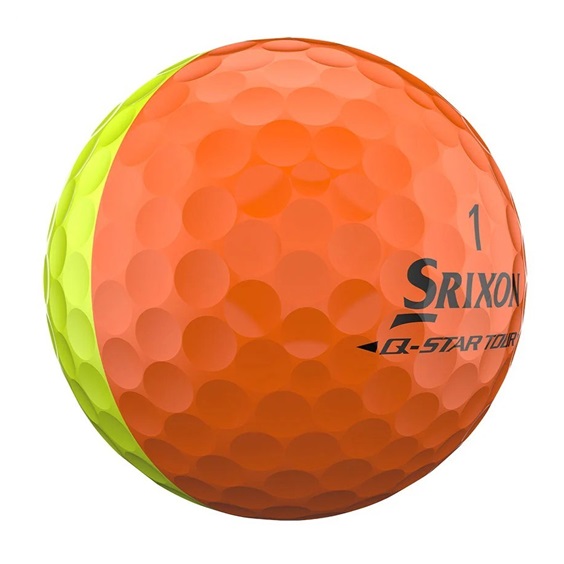 Srixon Q-Star Tour Divide Golfbälle, gelb/orange