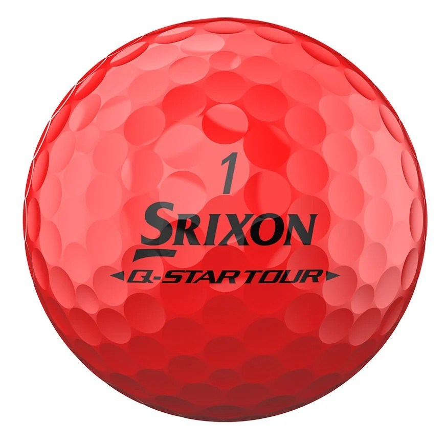 Srixon Q-Star Tour Divide Golfbälle, gelb/rot