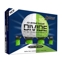 Srixon Q-Star Tour Divide Golfbälle, weiss/limettengrün
