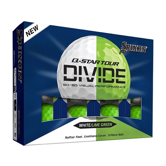 Srixon Q-Star Tour Divide Golfbälle, weiss/limettengrün