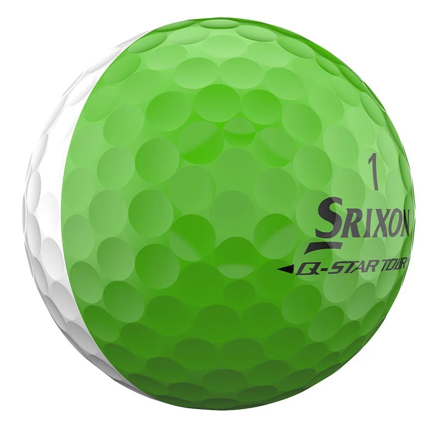 Srixon Q-Star Tour Divide Golfbälle, weiss/limettengrün