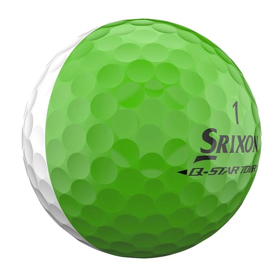 Srixon Q-Star Tour Divide Golfbälle, weiss/limettengrün