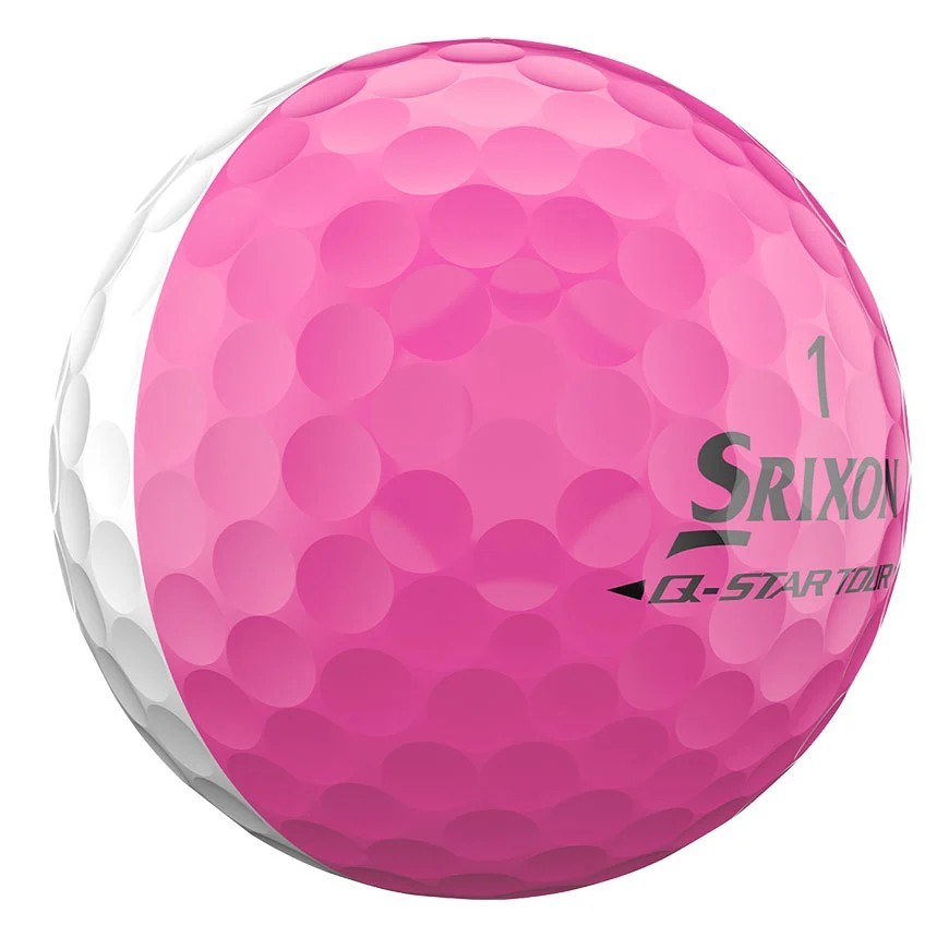 Srixon Q-Star Tour Divide Golfbälle, weiss/rosa