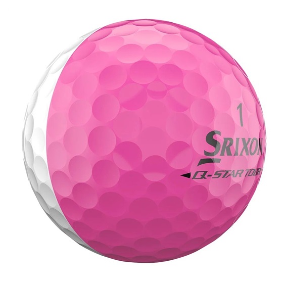 Srixon Q-Star Tour Divide Golfbälle, weiss/rosa