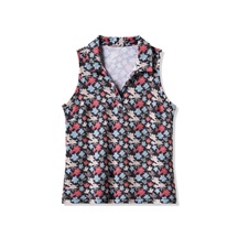 Travis Mathew Course Time Damen Poloshirt, black/floral