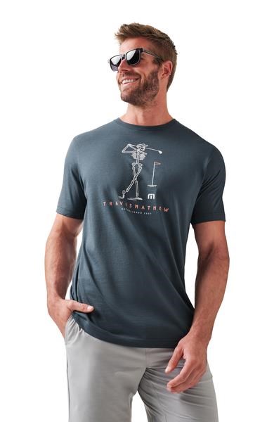 Travis Mathew Lost Swing Tee Herren T- Schirt, mood indigo/vintage indigo