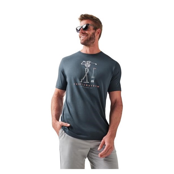 Travis Mathew Lost Swing Tee Herren T- Schirt, mood indigo/vintage indigo
