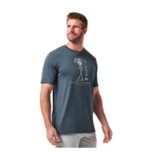 Travis Mathew Lost Swing Tee Herren T- Schirt, mood indigo/vintage indigo