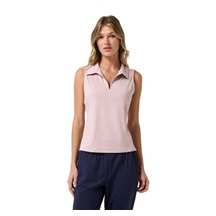 Travis Mathew Skyloft Light ärmelloses Damen-Polo, heather violet ice