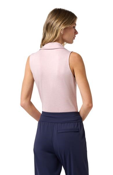 Travis Mathew Skyloft Light ärmelloses Damen-Polo, heather violet ice
