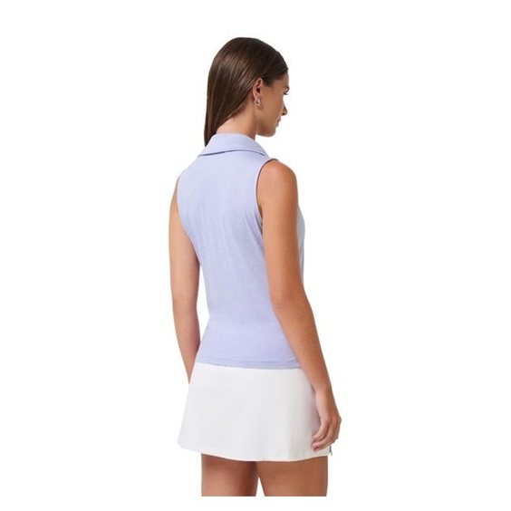 Travis Mathew Skyloft Light ärmelloses Damen-Polo, heather soft blue