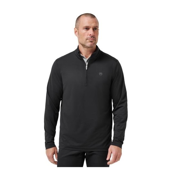 Travis Mathew Heater Pro 1/4Zip Herren Sweatshirt, schwarz