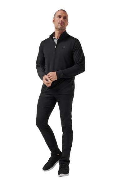 Travis Mathew Heater Pro 1/4Zip Herren Sweatshirt, schwarz