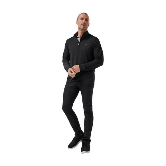 Travis Mathew Heater Pro 1/4Zip Herren Sweatshirt, schwarz