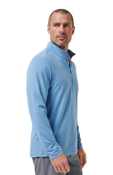 Travis Mathew Heater Pro 1/4Zip Herren Sweatshirt, pacific coast